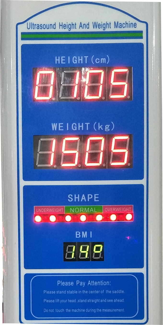 de Hoogte en het Gewichtsschaalmachine van 500kg BMI met Ultrasone Hoogtesensor