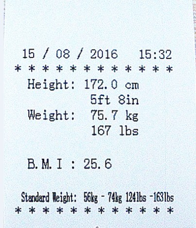 Digitale BMI-Metingsmachine met de Meting van de Gewichtshoogte